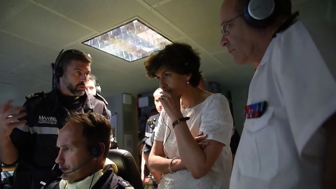 La ministre des armées à bord de la frégate Forbin