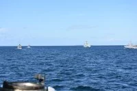 Le groupe de chasseurs de mines participant à l'exercice