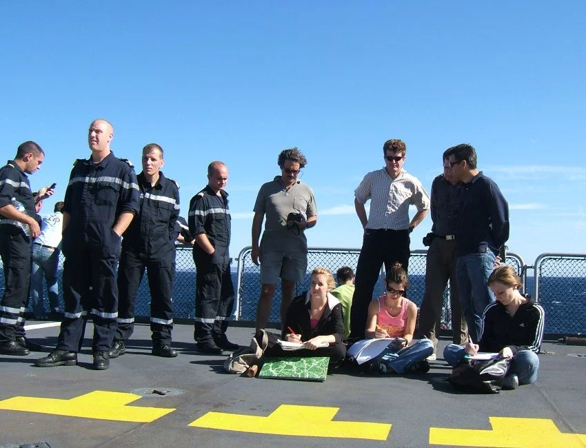 Sur le pont d'envol