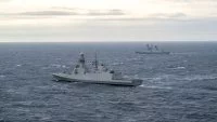 Les frégates frnçaise et égyptienne participant à l'exercice