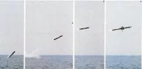 Lancement d'un missile SM39 depuis un sous-marin nucléaire d'attaque