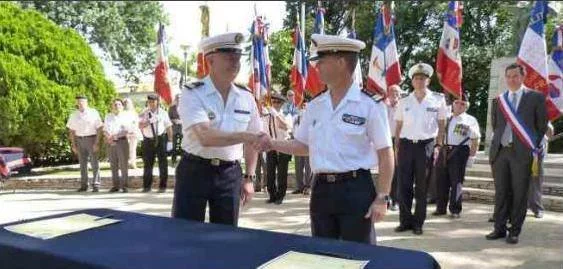 Signature de la charte de jumelage entre le CF Désiré Gorriez, responsable de la PMM Toulon et le CF olivier Hoffmann, commandant du GFM Toulon