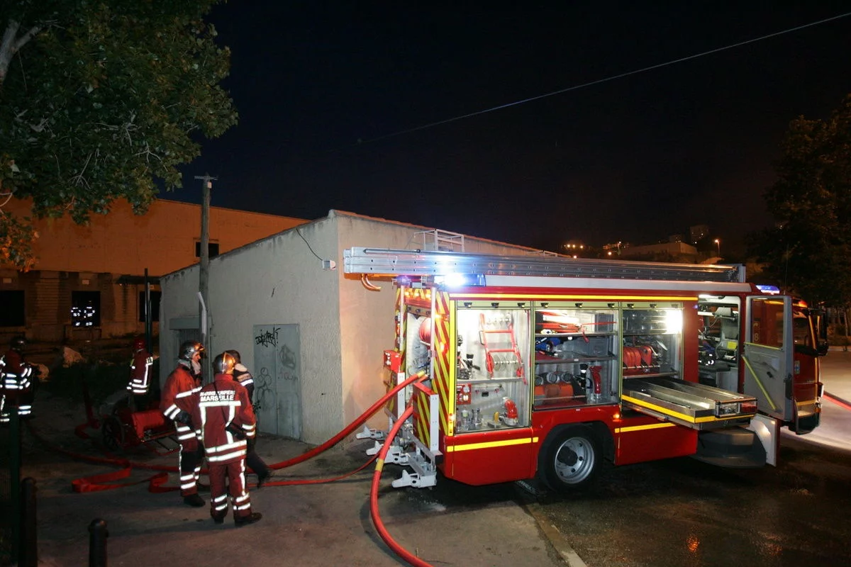 Un fourgon d’intervention incendie