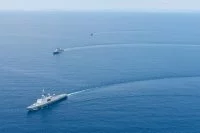 Les 3 bâtiments composant le TG 440.03 (opération Sea Gardian)