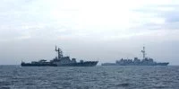 La frégate Primauguet et la corvette polonaise Kaszub