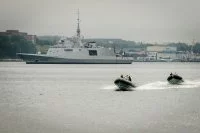La frégate Languedoc arrive à Halifax