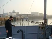 La cellule antipollution à bord du patrouilleur Flamant