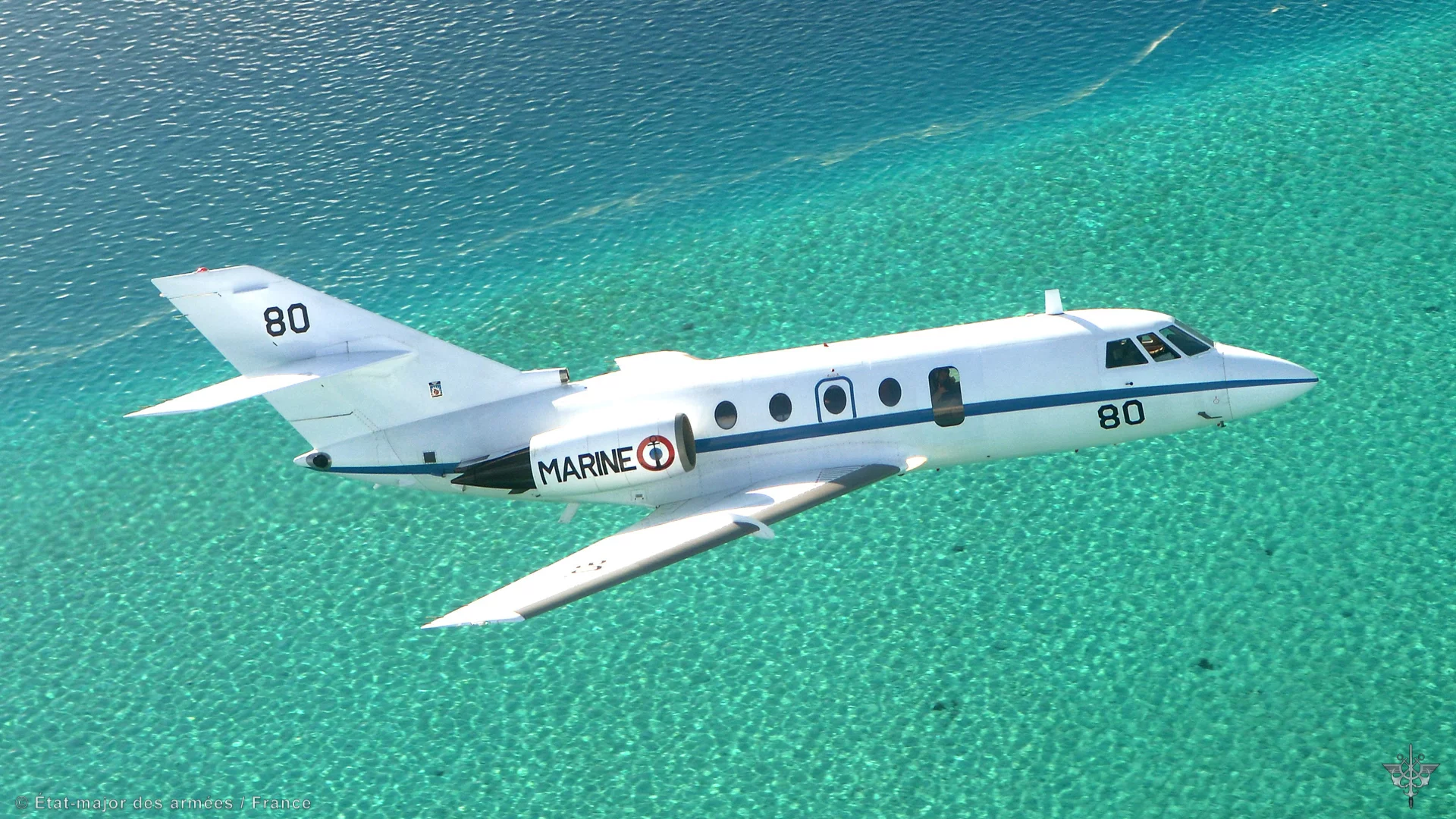 Un avion de surveillance maritime Falcon 200