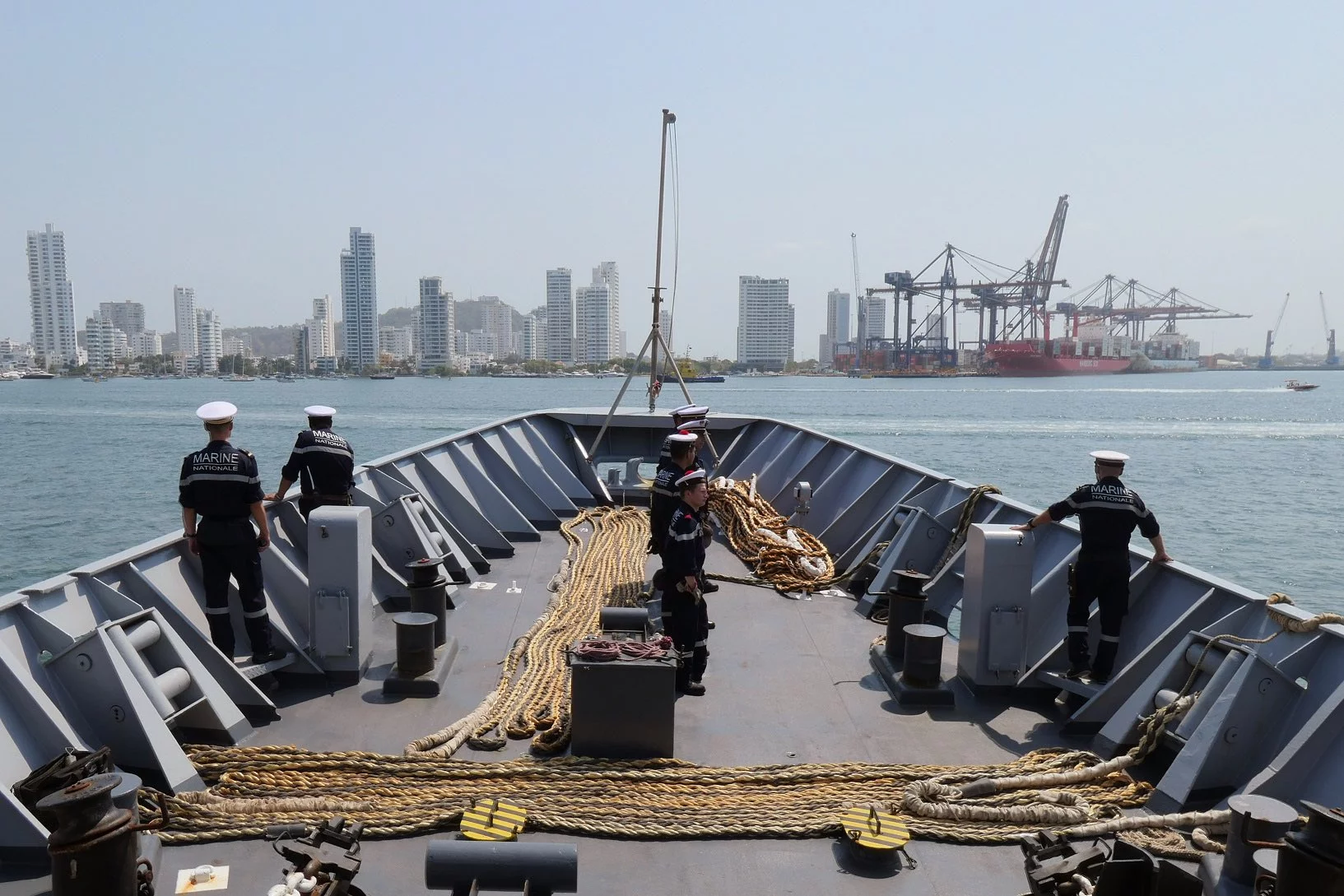 La frégate Germinal arrive à Carthagène (Colombie)