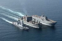 Le Chevalier-Paul, le Tonnerre et l'USNS Washington Chambers