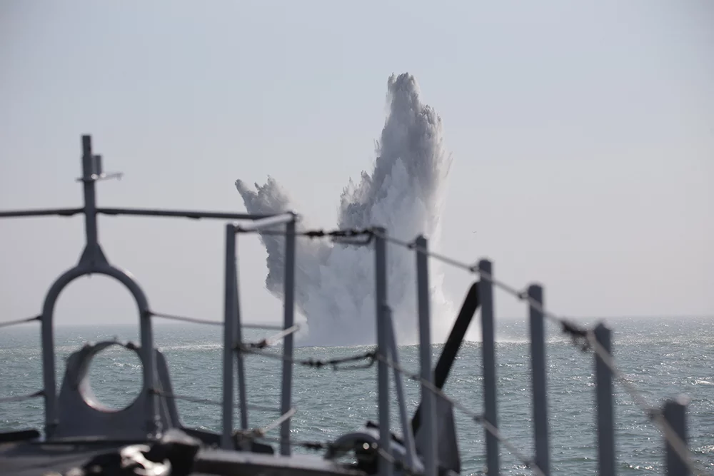 Destruction d'une munition historique