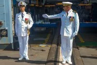 Le capitaine de frégate Gaëtan Gayraud prend le commandement de la frégate Germinal