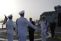 Le ministre de la défense à la rencontre des marins de l’Aconit
