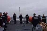 Cérémonie en hommage aux disparus de la corvette FNFL Alysse