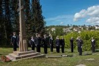 Cérémonie du souvenir pour les marins de la FREMM Aquitaine à Narvik