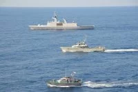 La frégate Surcouf s'entraîne avec la marine libanaise