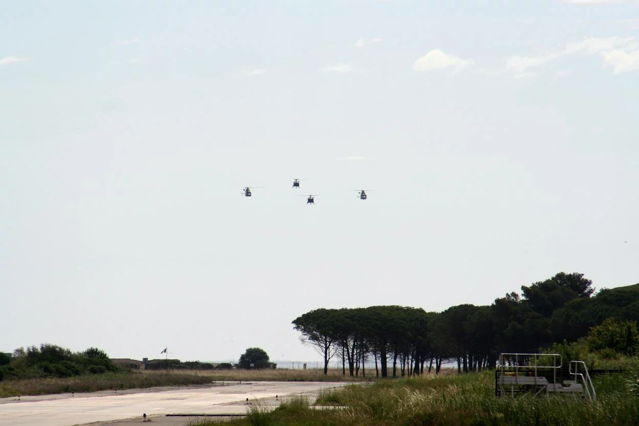 L'arrivée des hélicoptères