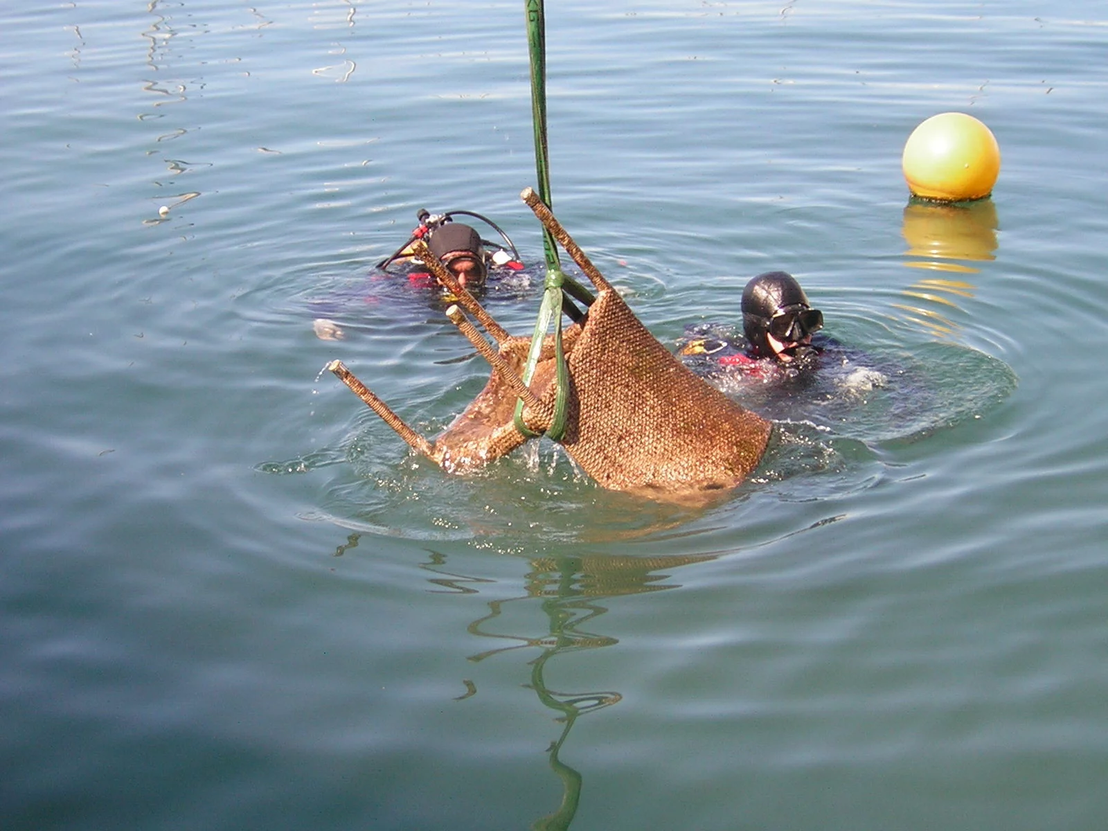 Remontée d'un déchet 