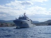 Le BSAM Loire au mouillage devant Banyuls-sur-mer