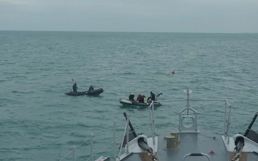 Intervention sur une mine anglaise