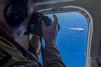 Un avion de surveillance maritime Falcon 50 effectue une mission de police des pêches en Méditerranée