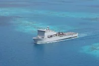 Le bâtiment de soutien britannique RFA Lyme Bay aux Bermudes