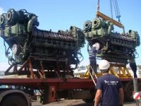 Les moteurs du patrouilleur La Glorieuse