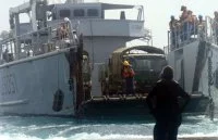 Le Siroco en exercice avec la marine sénégalaise
