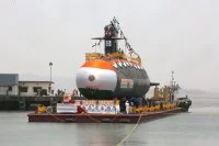 Lancement à Mumbai du 6è et dernier sous-marin indien de type Scorpène, le INS Vagsheer