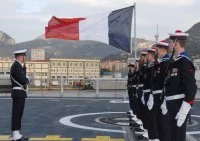Première cérémonie des couleurs pour le Forbin
