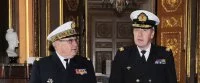 Rencontre de l’amiral Bernard Rogel et de son homologue belge à l’hôtel de la Marine