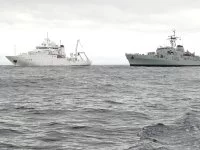 Le BHO Beautemps-Beaupré et la corvette portuguaise Jacinto Candido