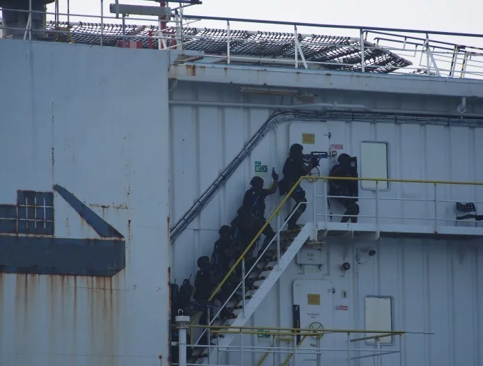 Exercice de contre piraterie maritime au large du Togo