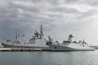 La frégate Allal Ben Abdellah de la Marine royale marocaine dans le port de Toulon
