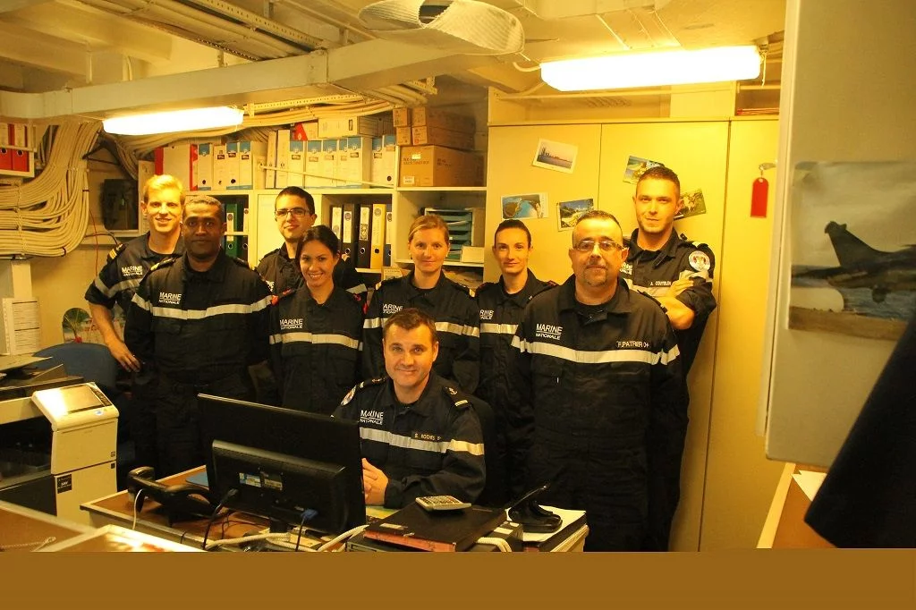 La délégation du CERH avec le BARH » du « Jean Bart »