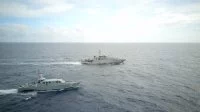 Le patrouilleur La Combattante avec la marine dominicaine