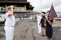 La PMM Bougainville de Papeete reçoit son fanion