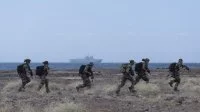 Les officiers-élèves du groupe Jeanne d’Arc 2022 sur le terrain