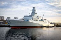 Mise à l'eau de la frégate britannique HMS Glasgow