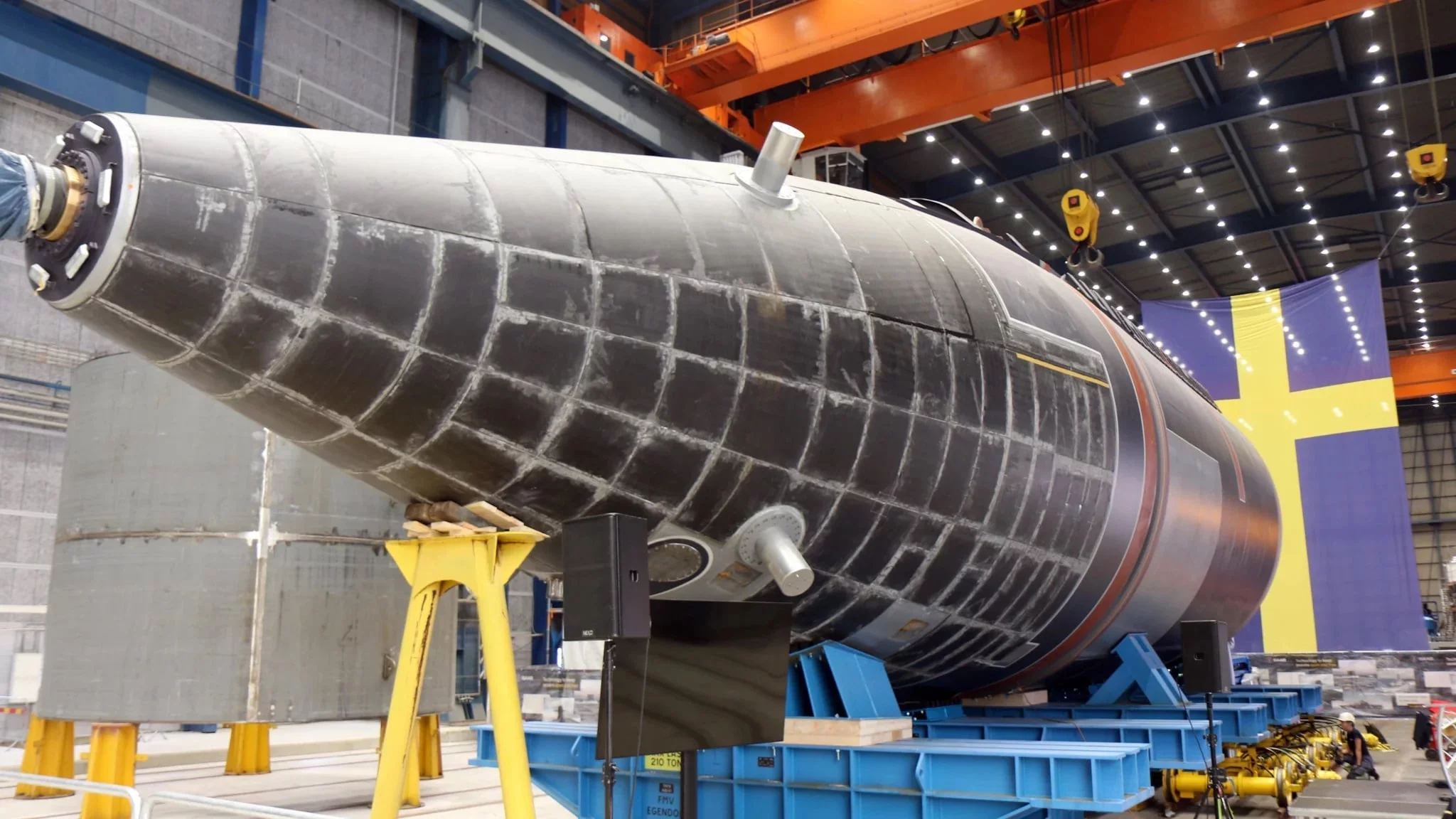 Début de la construction du sous-marin suédois HMS Blekinge