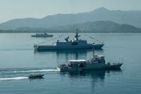 La frégate Surcouf lors de l'exercice Komodo 2018