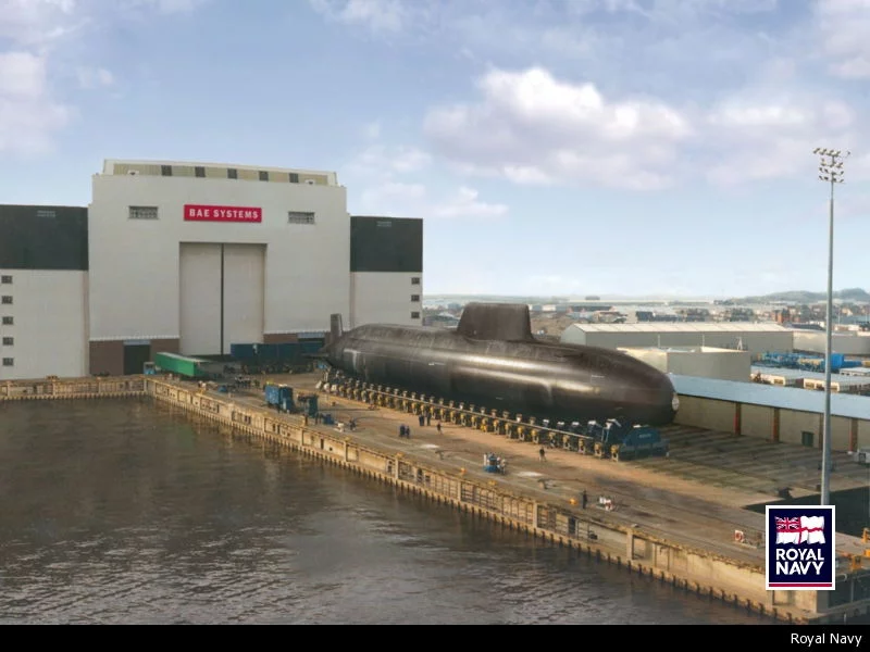 L'Astute sur la cale de lancement