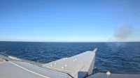 Tir du système d'artillerie navale s40sa depuis le Jacques Stosskopf