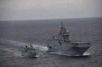 Le Mistral et la frégate marocaine Mohammed V