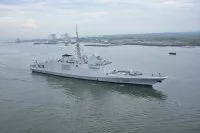 La frégate Lorraine arrive à Kochi (Inde)