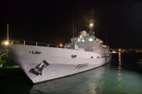 Le patrouilleur La Capricieuse quitte la base navale de Fort de France