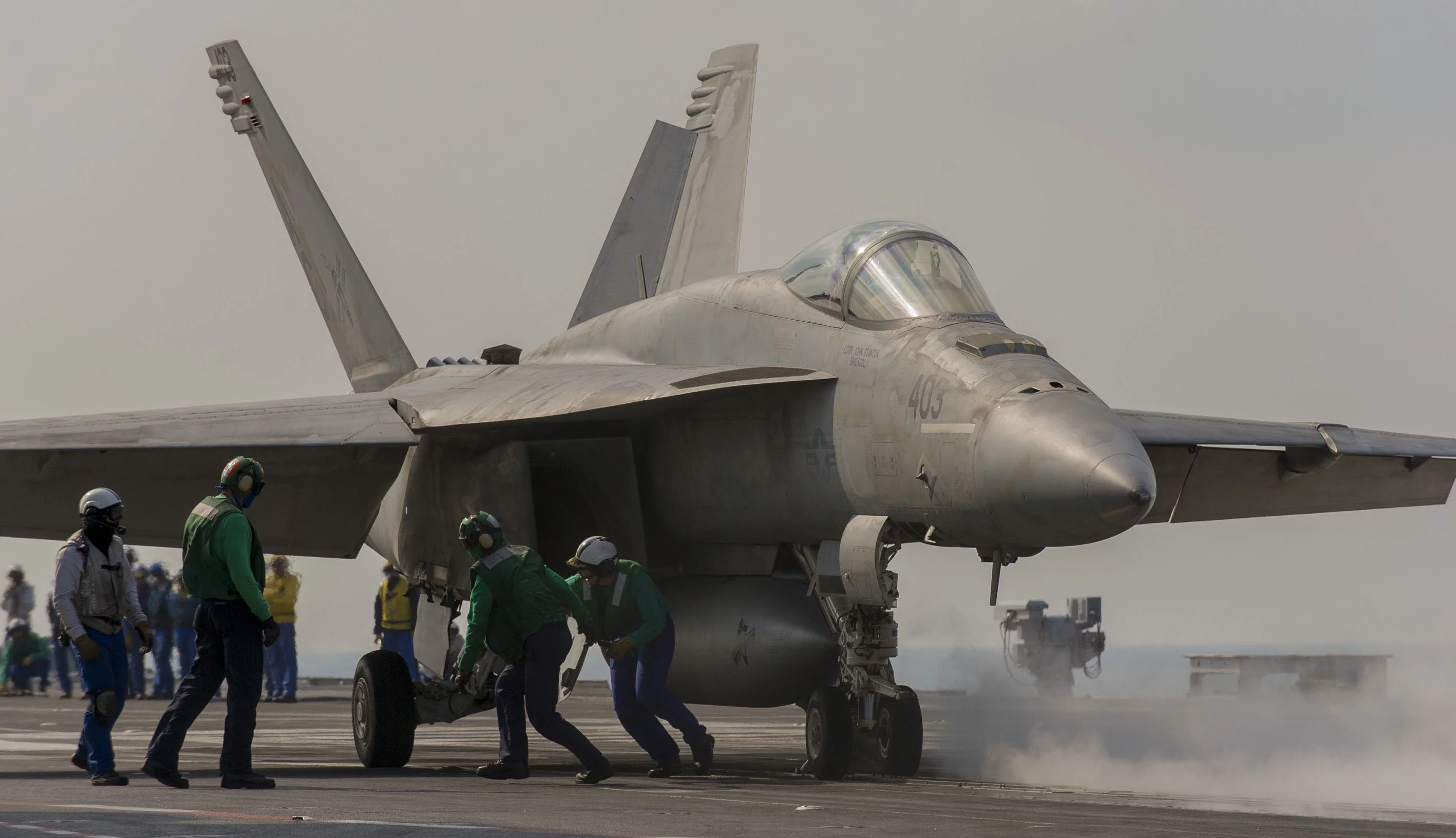 Un F/A-18E Super Hornet, de l’escadrille 37 