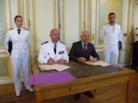 Cérémonie de parrainage de la FREMM Aquitaine par la ville de Bayonne