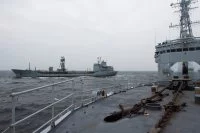 Le Primauguet et le bâtiment de soutien allemand Spessart