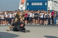 Démonstration dynamique de la mission de protection d’un site militaire par les fusiliers-marins de la base navale